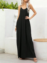 Load image into Gallery viewer, V-Neck Maxi Cami Dress with Pockets