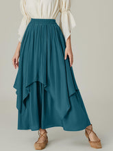 Load image into Gallery viewer, Smocked Waist Band Ruched Layered Skirt