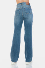 Load image into Gallery viewer, Judy Blue Full Size Tummy Control Cut Raw Hem Straight Jeans