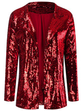 Load image into Gallery viewer, Sequin Lapel Collar Long Sleeve Blazer