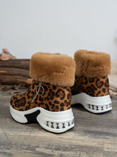 Load image into Gallery viewer, Side Zipper Leopard Platform Boots