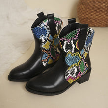 Load image into Gallery viewer, PU Leather Color Block Boots