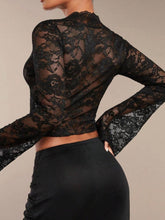 Load image into Gallery viewer, V-Neck Flare Sleeve Lace Top