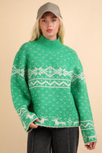 Load image into Gallery viewer, VERY J Christmas Element Mock Neck Long Sleeve Sweater