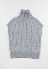 Load image into Gallery viewer, Cable Knit Turtleneck Short Sleeve Sweater