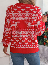 Load image into Gallery viewer, Christmas Element Round Neck Long Sleeve Sweater