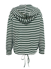 Load image into Gallery viewer, Drawstring Striped Long Sleeve Hoodie