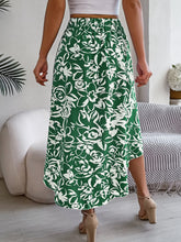 Load image into Gallery viewer, High-Low Printed High Waist Skirt