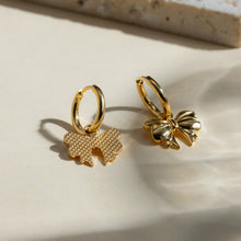 Load image into Gallery viewer, 18K Gold-Plated Bow Earrings