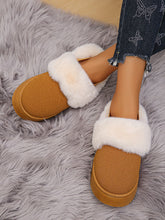 Load image into Gallery viewer, Faux Fur Round Toe Platform Slippers