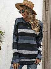 Load image into Gallery viewer, Full Size Striped Round Neck Long Sleeve T-Shirt Plus Size