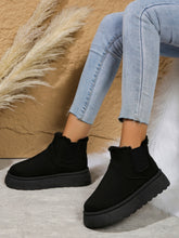 Load image into Gallery viewer, Suede Round Toe Platform Boots