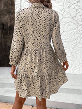 Load image into Gallery viewer, Tied Printed Long Sleeve Mini Dress