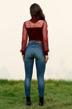 Load image into Gallery viewer, Smocked Mock Neck Long Sleeve Bodysuit