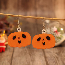 Load image into Gallery viewer, Acrylic Alloy Pumpkin Shape Earrings