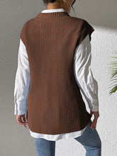 Load image into Gallery viewer, Flower V-Neck Sweater Vest