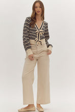 Load image into Gallery viewer, Bow Front Stripe Cardigan