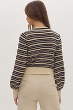 Load image into Gallery viewer, Bow Front Stripe Cardigan