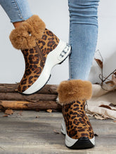 Load image into Gallery viewer, Side Zipper Leopard Platform Boots