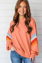 Load image into Gallery viewer, Contrast Round Neck Long Sleeve Sweatshirt