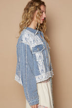 Load image into Gallery viewer, POL Crochet Patch Embroidered Button Up Jacket