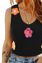 Load image into Gallery viewer, Flower Scoop Neck Knit Vest