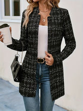 Load image into Gallery viewer, Plaid Open Front Long Sleeve Blazer