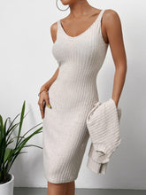 Load image into Gallery viewer, Mock Neck Long Sleeve Top and Wide Strap Dress Set