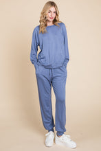 Load image into Gallery viewer, Super Lady Round Neck Raglan Sleeve Top and Pants Lounge Set