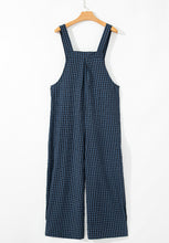 Load image into Gallery viewer, Plaid Wide Strap Wide Leg Overalls