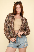 Load image into Gallery viewer, VERY J Contrast Plaid Raw Detail Shirt