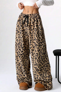 Leopard Wide Leg Pants