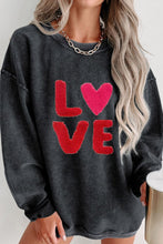 Load image into Gallery viewer, Valentine’s Day LOVE Round Neck Long Sleeve Sweatshirt