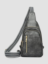 Load image into Gallery viewer, PU Leather Adjustable Strap Crossbody Bag