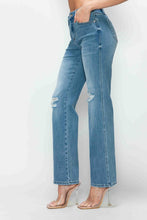 Load image into Gallery viewer, bytos Full Size Distressed High Rise Straight Jeans