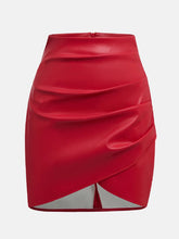 Load image into Gallery viewer, Ruched Asymmetrical Hem Skirt