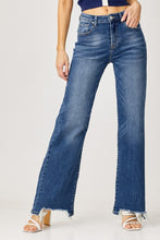 Load image into Gallery viewer, Risen Full Size High Rise Frayed Hem Wide Leg Jeans