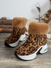 Load image into Gallery viewer, Side Zipper Leopard Platform Boots