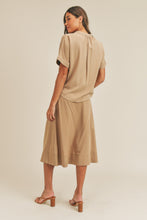 Load image into Gallery viewer, MABLE Short Sleeve Top and Button Down Midi Skirt Set