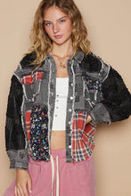 Load image into Gallery viewer, POL Crochet Patchwork Dropped Shoulder Jacket