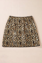 Load image into Gallery viewer, Sequin Leopard Mini Skirt