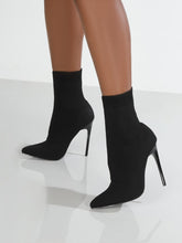 Load image into Gallery viewer, Mesh Point Toe Stiletto Boots