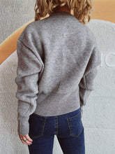 Load image into Gallery viewer, Round Neck Half Zip Long Sleeve Sweater