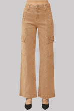 Load image into Gallery viewer, RISEN Full Size High Rise Wide Leg Cargo Jeans