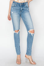 Load image into Gallery viewer, Risen Full Size High Rise Knee Distressed Skinny Jeans