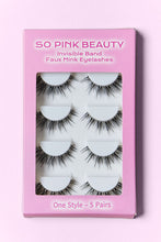 Load image into Gallery viewer, SO PINK BEAUTY Faux Mink Eyelashes 5 Pairs