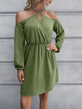 Load image into Gallery viewer, Cold-Shoulder Crisscross Mini Dress