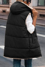 Load image into Gallery viewer, Zip-Up Longline Hooded Vest