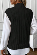 Load image into Gallery viewer, Cable-Knit Mock Neck Sweater Vest