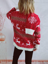 Load image into Gallery viewer, Christmas Element Round Neck Sweater and Scarf Set